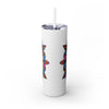 20oz Skinny Tumbler with Hand - drawn Colorful Mandala Design - Keeps Drinks Hot/Cold - BPA - Free - Blululi