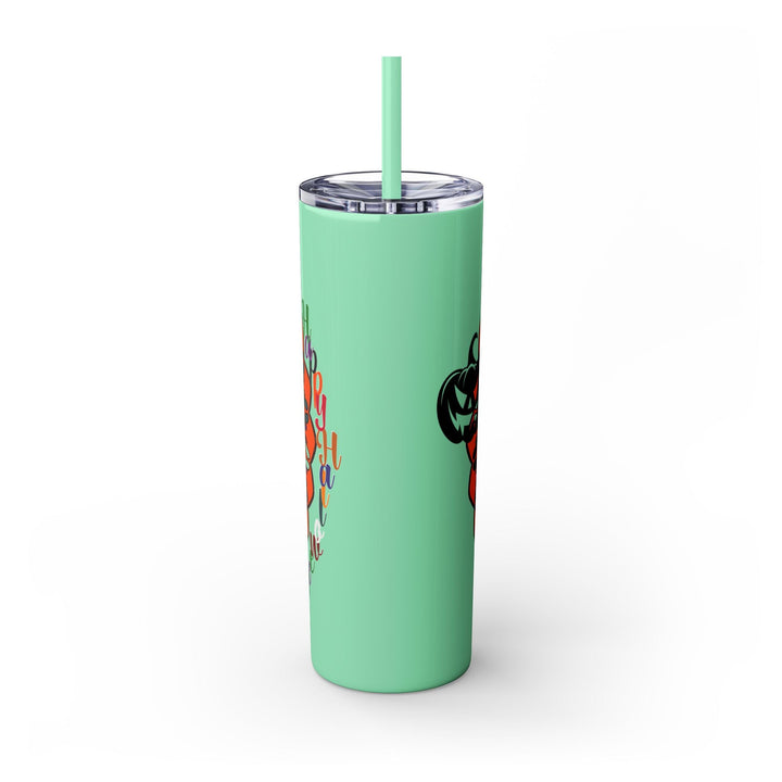 20oz Skinny Tumbler with Hand - Drawn Halloween Mandala Design - Keeps Drinks Hot/Cold - BPA - Free - Blululi