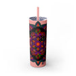 20oz Skinny Tumbler with Hand - Drawn Halloween Mandala Design - Keeps Drinks Hot/Cold - BPA - Free - Blululi