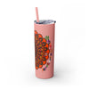 20oz Skinny Tumbler with Hand - Drawn Halloween Mandala Design - Keeps Drinks Hot/Cold - BPA - Free - Blululi