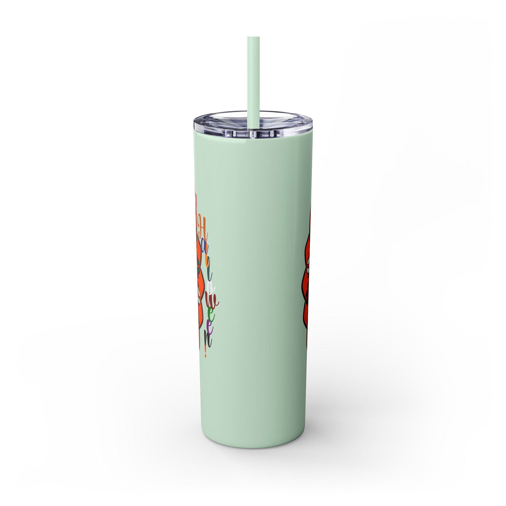 20oz Skinny Tumbler with Hand - Drawn Halloween Mandala Design - Keeps Drinks Hot/Cold - BPA - Free - Blululi