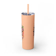 20oz Skinny Tumbler with Hand - Drawn Halloween Mandala Design - Keeps Drinks Hot/Cold - BPA - Free - Blululi