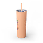 20oz Skinny Tumbler with Hand - Drawn Halloween Mandala Design - Keeps Drinks Hot/Cold - BPA - Free - Blululi