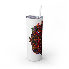 20oz Skinny Tumbler with Hand - Drawn Halloween Mandala Design - Keeps Drinks Hot/Cold - BPA - Free - Blululi
