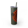 20oz Skinny Tumbler with Hand - Drawn Halloween Mandala Design - Keeps Drinks Hot/Cold - BPA - Free - Blululi