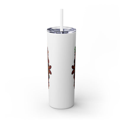 20oz Skinny Tumbler with Hand - Drawn Halloween Mandala Design - Keeps Drinks Hot/Cold - BPA - Free - Blululi