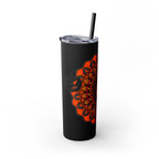20oz Skinny Tumbler with Hand - Drawn Halloween Mandala Design - Keeps Drinks Hot/Cold - BPA - Free - Blululi