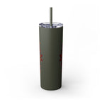 20oz Skinny Tumbler with Hand - Drawn Halloween Mandala Design - Keeps Drinks Hot/Cold - BPA - Free - Blululi