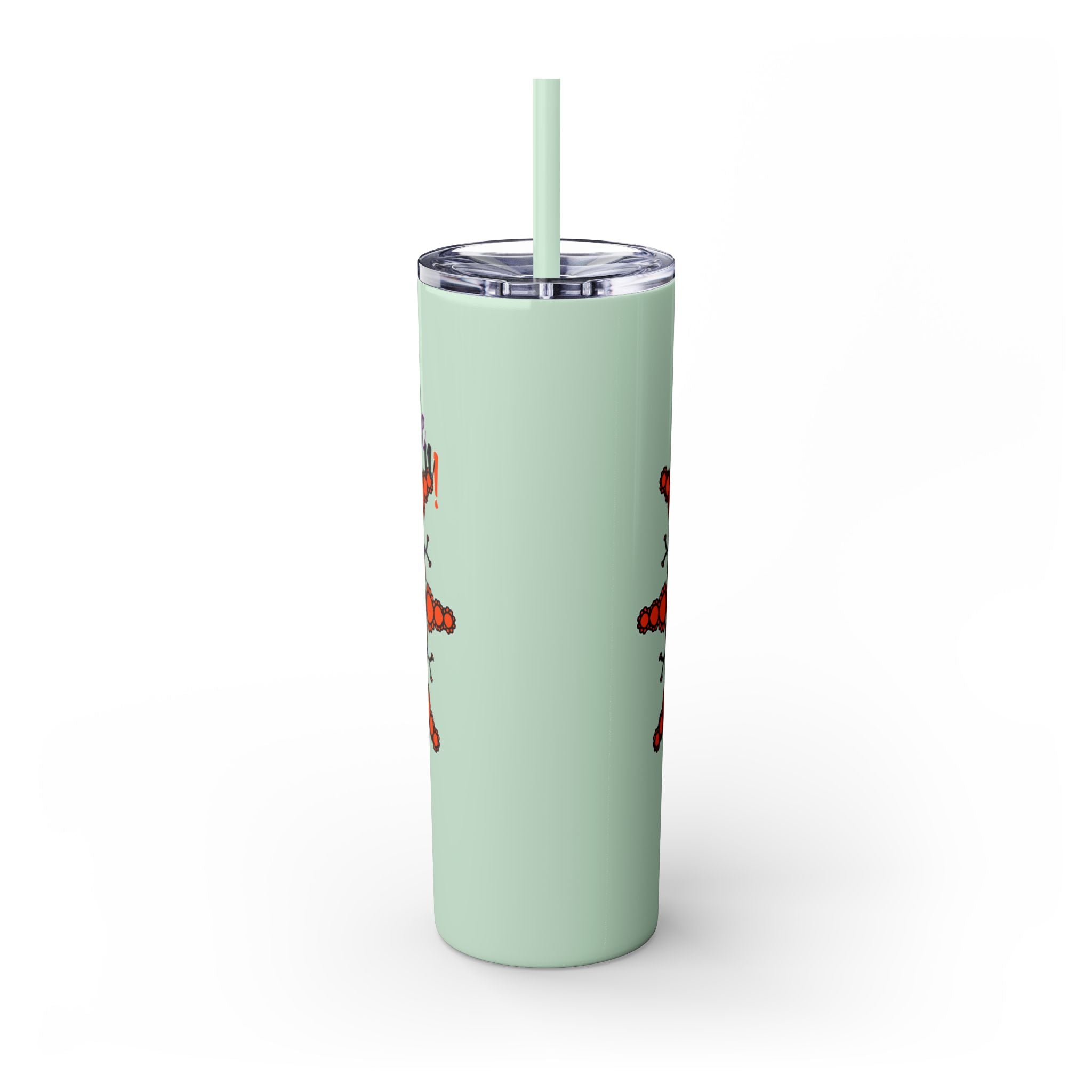 20oz Skinny Tumbler with Hand - Drawn Halloween Mandala Design - Keeps Drinks Hot/Cold - BPA - Free - Blululi