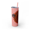 20oz Skinny Tumbler with Hand - Drawn Halloween Mandala Design - Keeps Drinks Hot/Cold - BPA - Free - Blululi