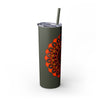 20oz Skinny Tumbler with Hand - Drawn Halloween Mandala Design - Keeps Drinks Hot/Cold - BPA - Free - Blululi