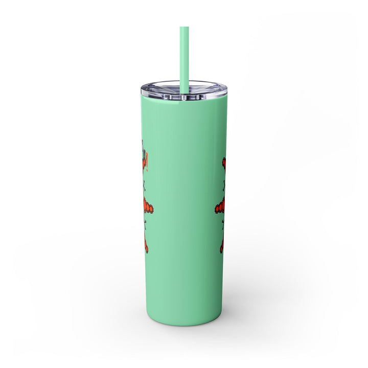 20oz Skinny Tumbler with Hand - Drawn Halloween Mandala Design - Keeps Drinks Hot/Cold - BPA - Free - Blululi