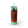 20oz Skinny Tumbler with Hand - Drawn Halloween Mandala Design - Keeps Drinks Hot/Cold - BPA - Free - Blululi