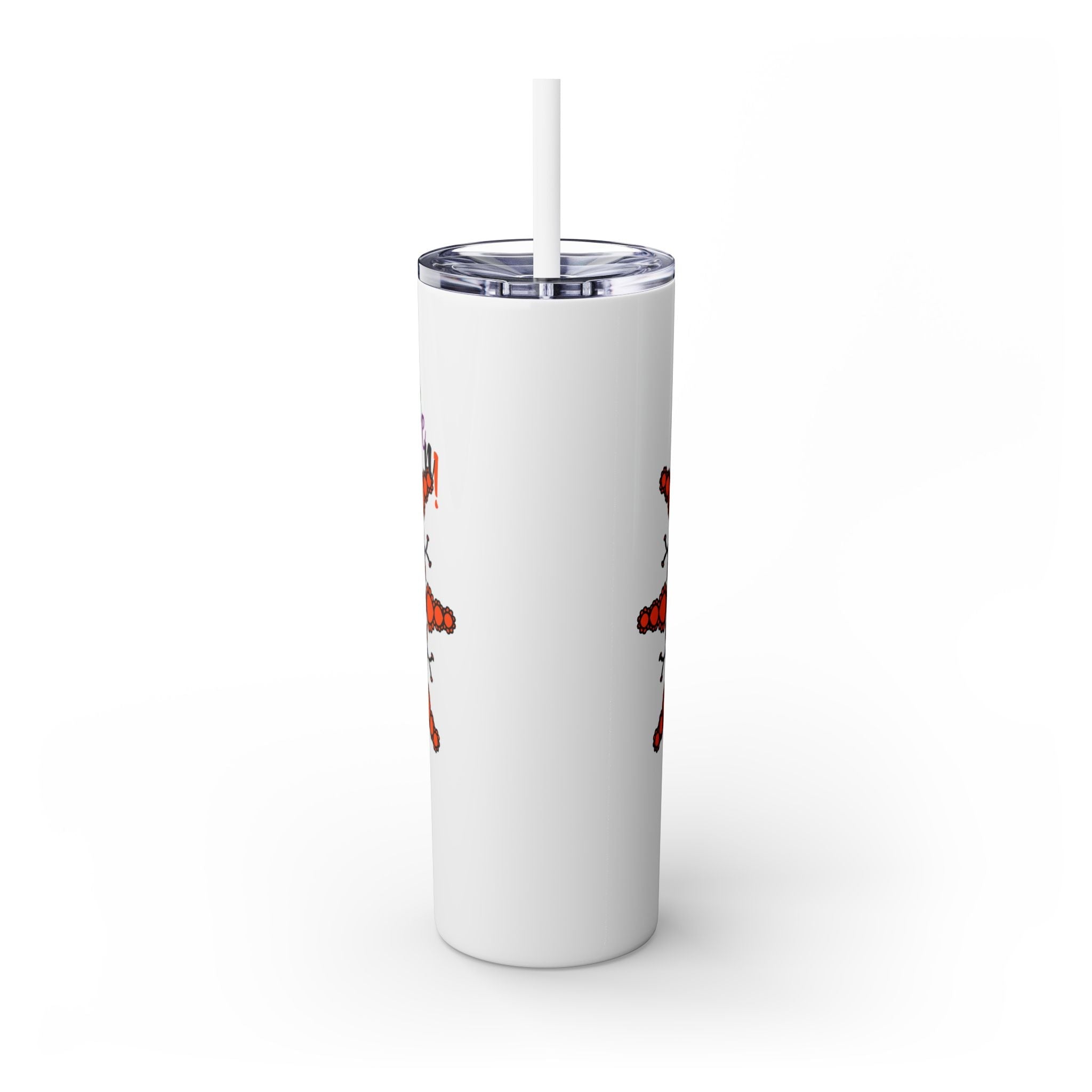 20oz Skinny Tumbler with Hand - Drawn Halloween Mandala Design - Keeps Drinks Hot/Cold - BPA - Free - Blululi