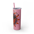 20oz Skinny Tumbler with Hand - Drawn Halloween Mandala Design - Keeps Drinks Hot/Cold - BPA - Free - Blululi