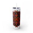 20oz Skinny Tumbler with Hand - Drawn Halloween Mandala Design - Keeps Drinks Hot/Cold - BPA - Free - Blululi