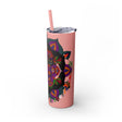 20oz Skinny Tumbler with Hand - Drawn Halloween Mandala Design - Keeps Drinks Hot/Cold - BPA - Free - Blululi