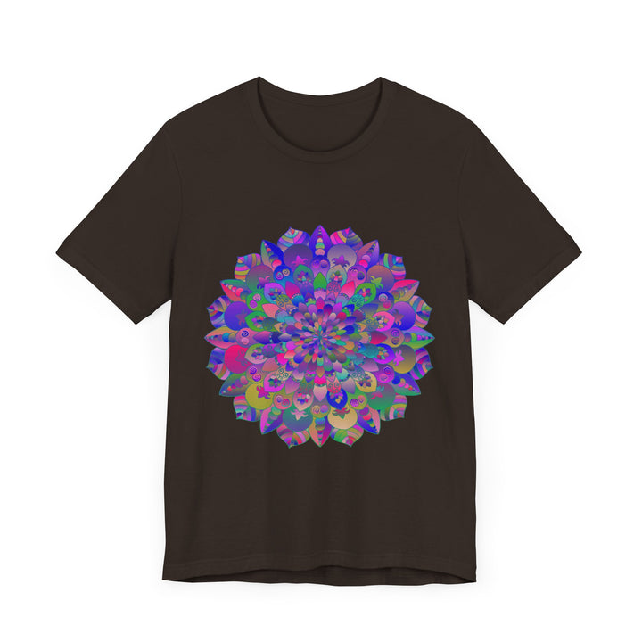 Vibrant Mandala T-Shirt featuring intricate spiritual art and colorful design