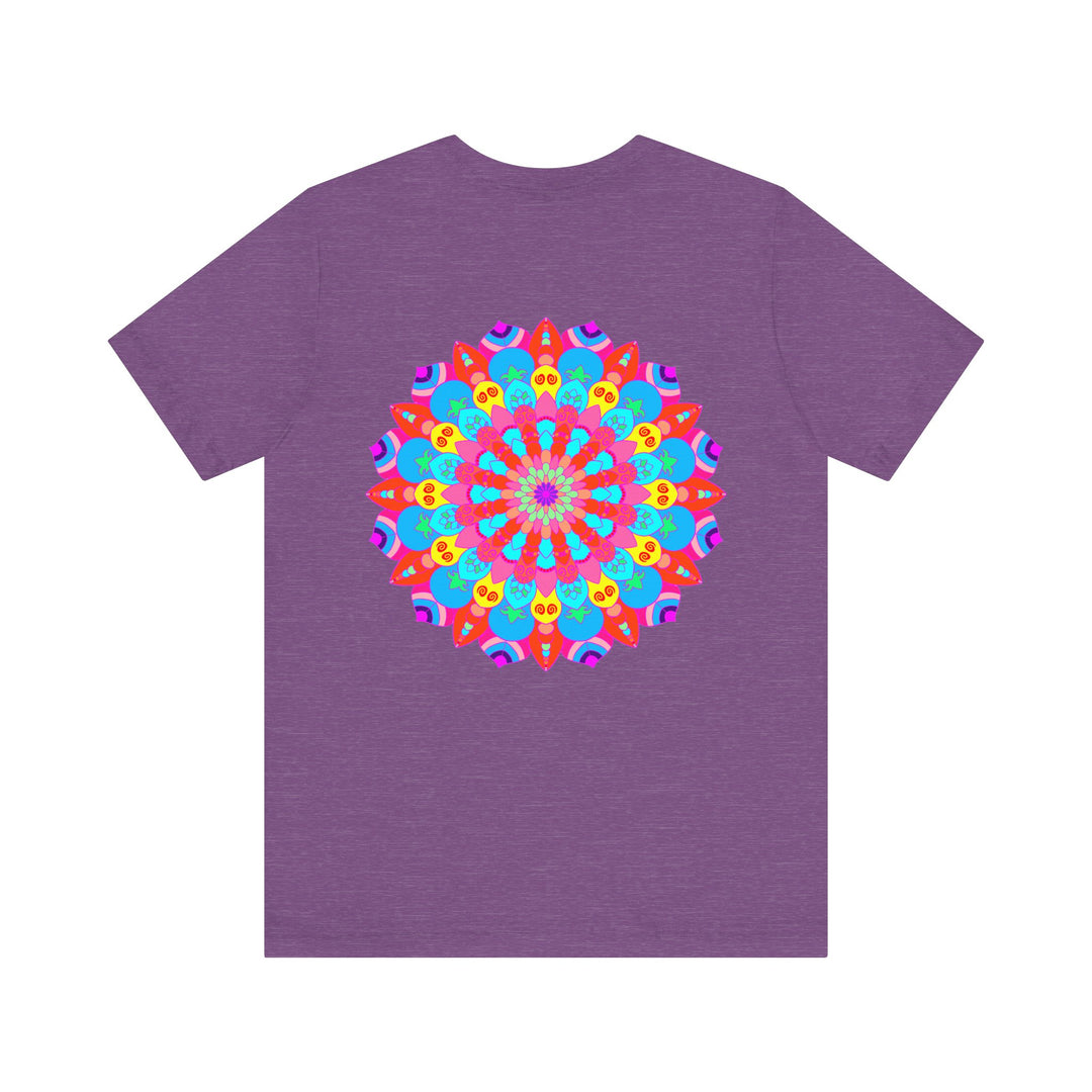 Vibrant Mandala Tee featuring intricate spiritual design promoting peace and harmony