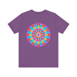 Vibrant Mandala Tee featuring intricate spiritual design promoting peace and harmony