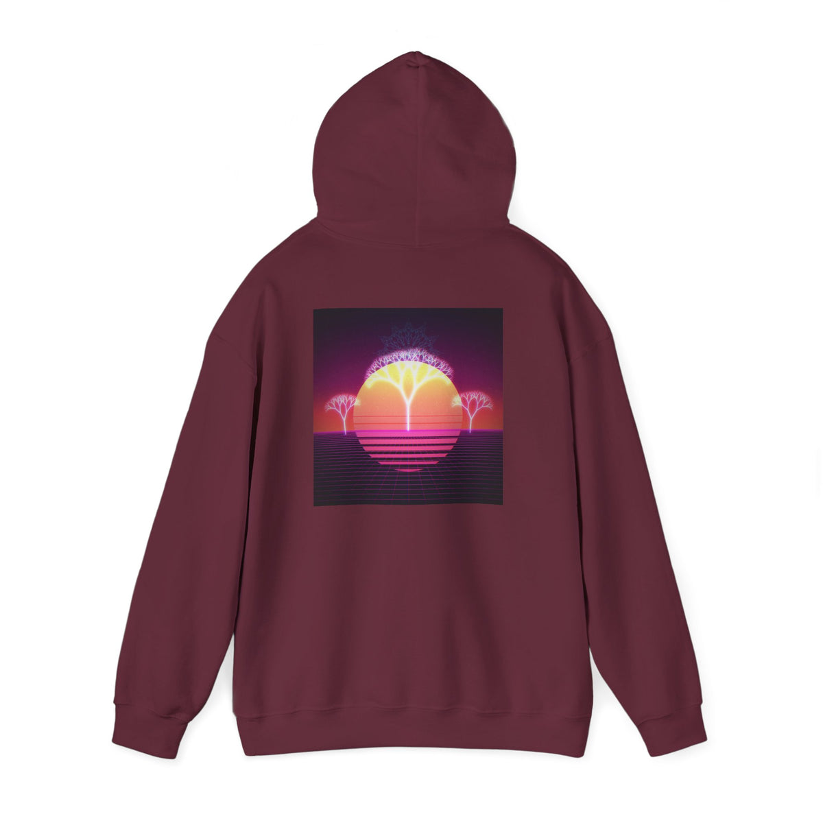 Felpa con cappuccio Retro Sunset Tree of Life