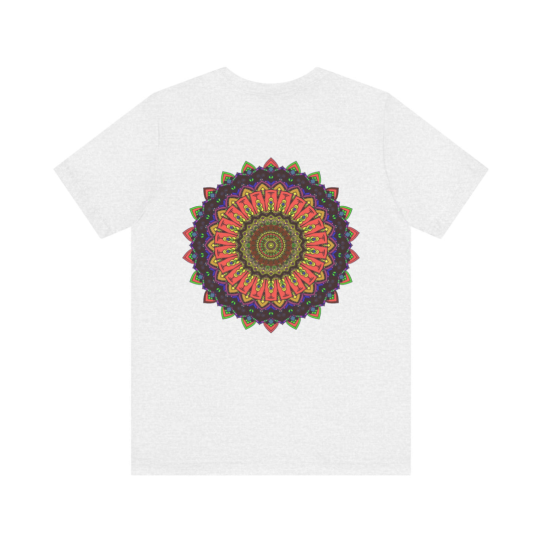 Stunning mandala tee with vibrant patterns promoting spiritual peace and balance