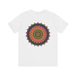 Stunning mandala tee with vibrant patterns promoting spiritual peace and balance