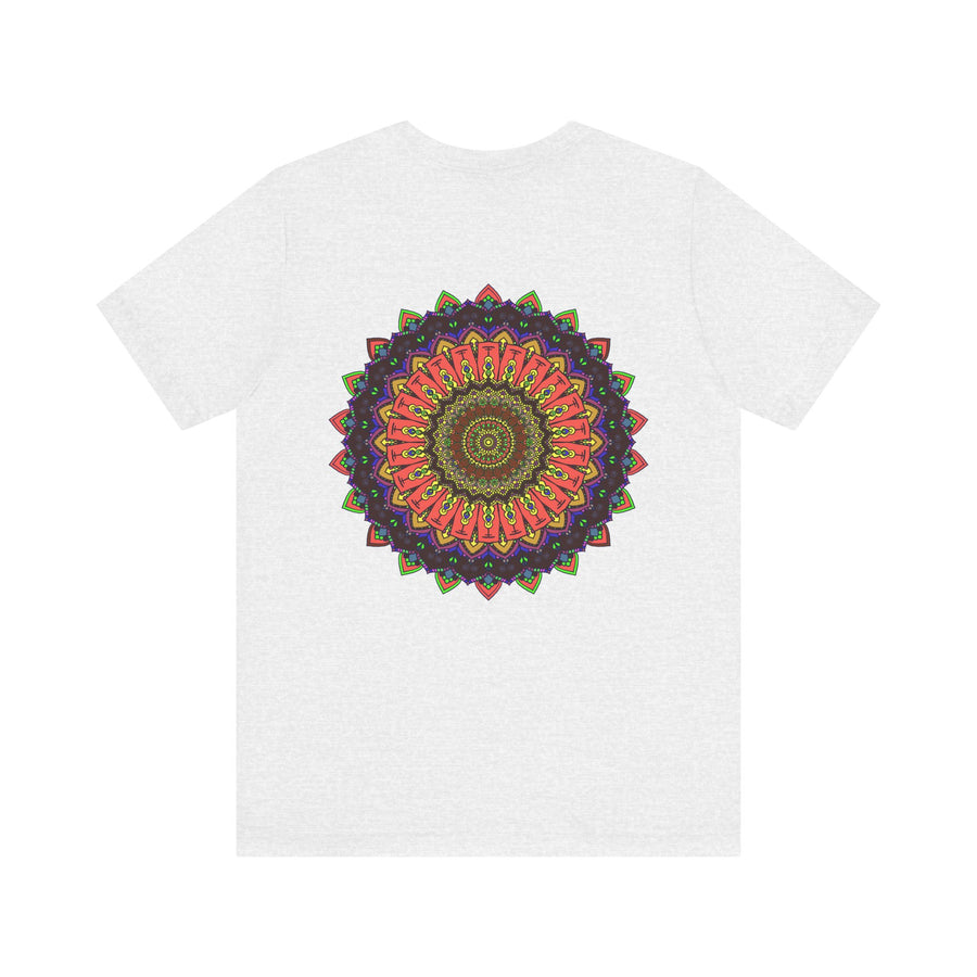 Stunning mandala tee with vibrant patterns promoting spiritual peace and balance