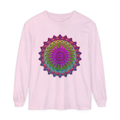 Vibrant Mandala Unisex Long Sleeve T-Shirt for Comfortable and Relaxed Wear