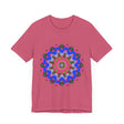 Vibrant and intricate colorful mandala geometric design t-shirt for men and women