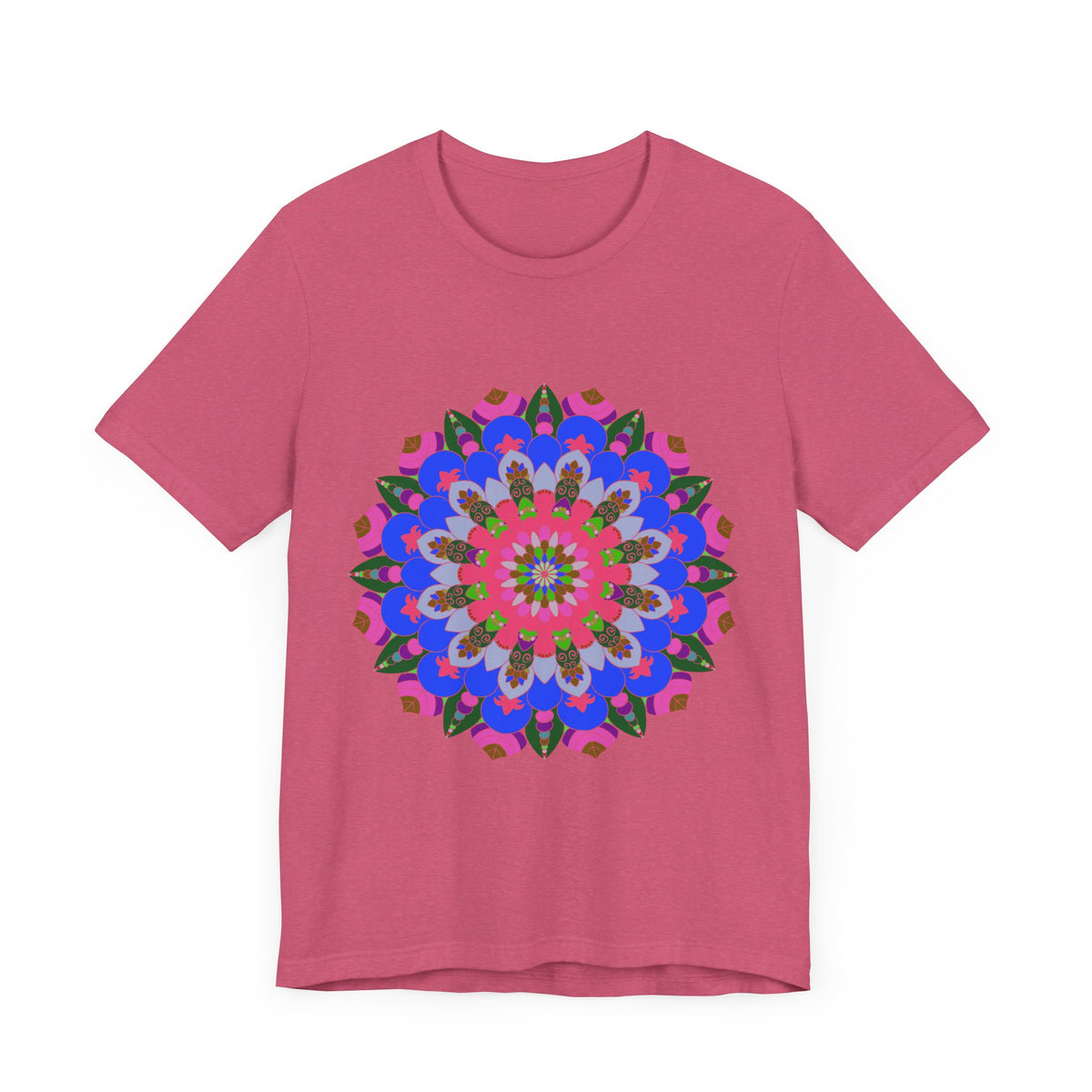 Vibrant and intricate colorful mandala geometric design t-shirt for men and women