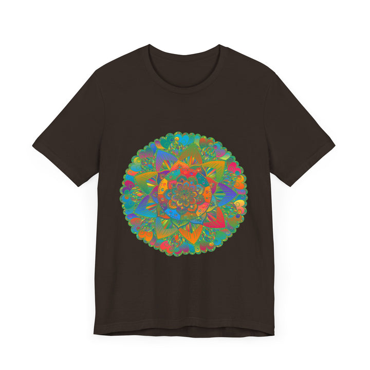 Vibrant Mandala Tee featuring a beautiful and intricate design representing peace and tranquility, perfect for adding a touch of serenity to your wardrobe