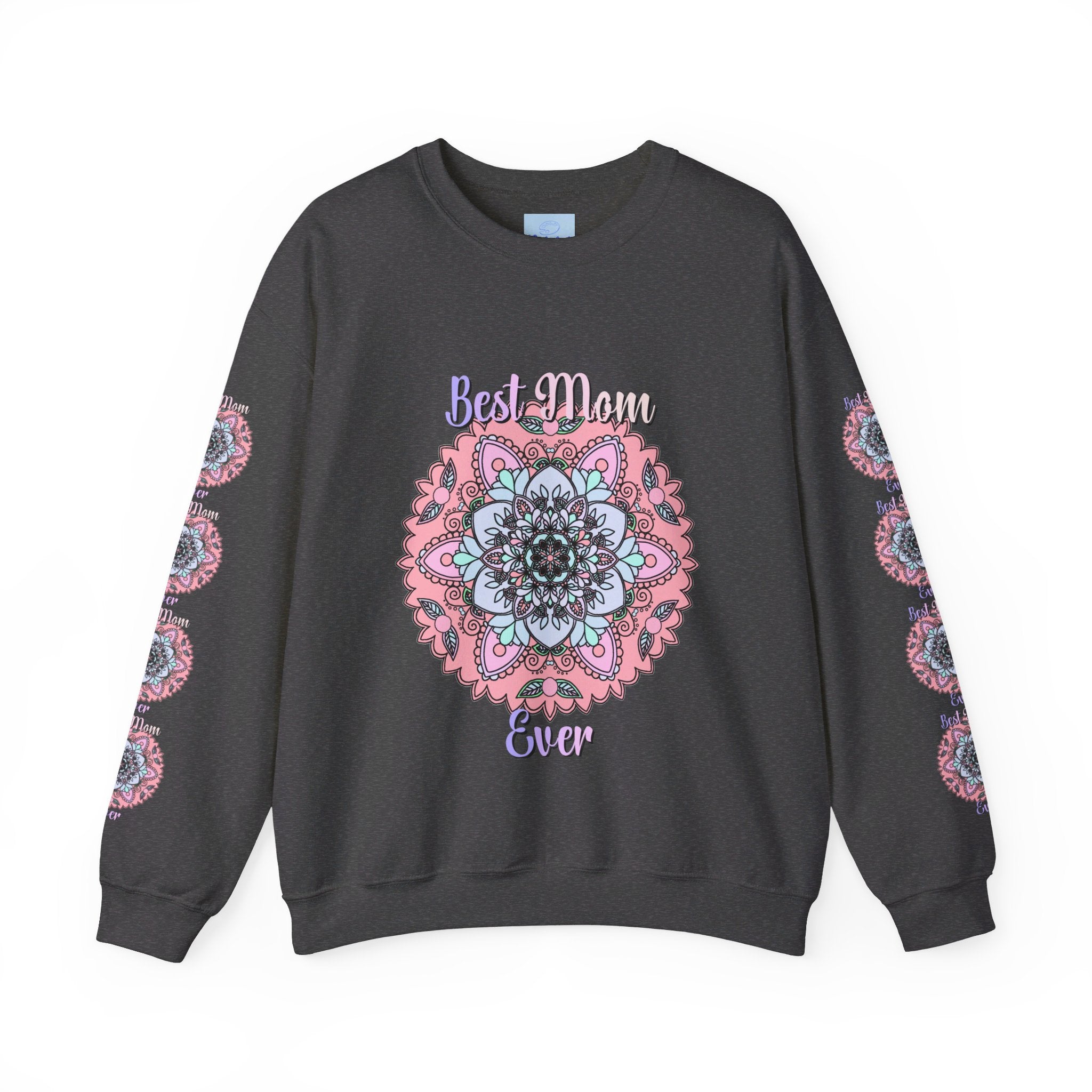 Cozy and stylish unisex crewneck sweatshirt featuring 'Best Mom Ever' design - ideal birthday gift for the special woman in your life