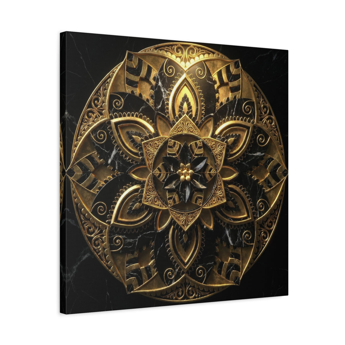 Eternal Balance – Luxury Marble & Gold Canvas