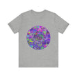 Vibrantly colored and intricately designed psychedelic mandala t-shirt for a bold and eye-catching fashion statement