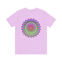 A beautiful and colorful Vibrant Mandala Tee representing spiritual peace and harmony with intricate patterns and vibrant colors