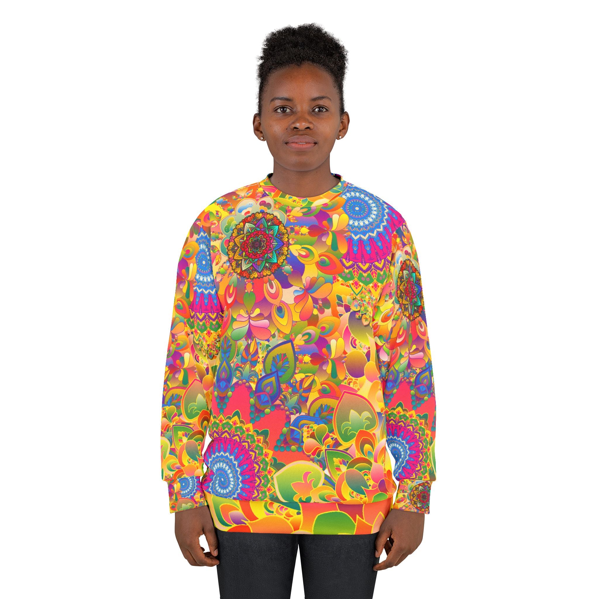 Psychedelic Floral Mandala AOP Sweatshirt