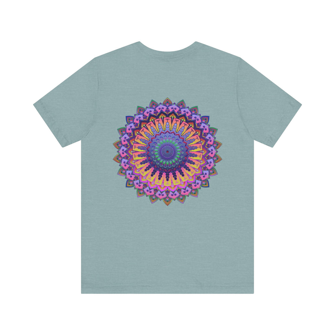 Vibrant Mandala T-Shirt featuring intricate spiritual design for peace and harmony