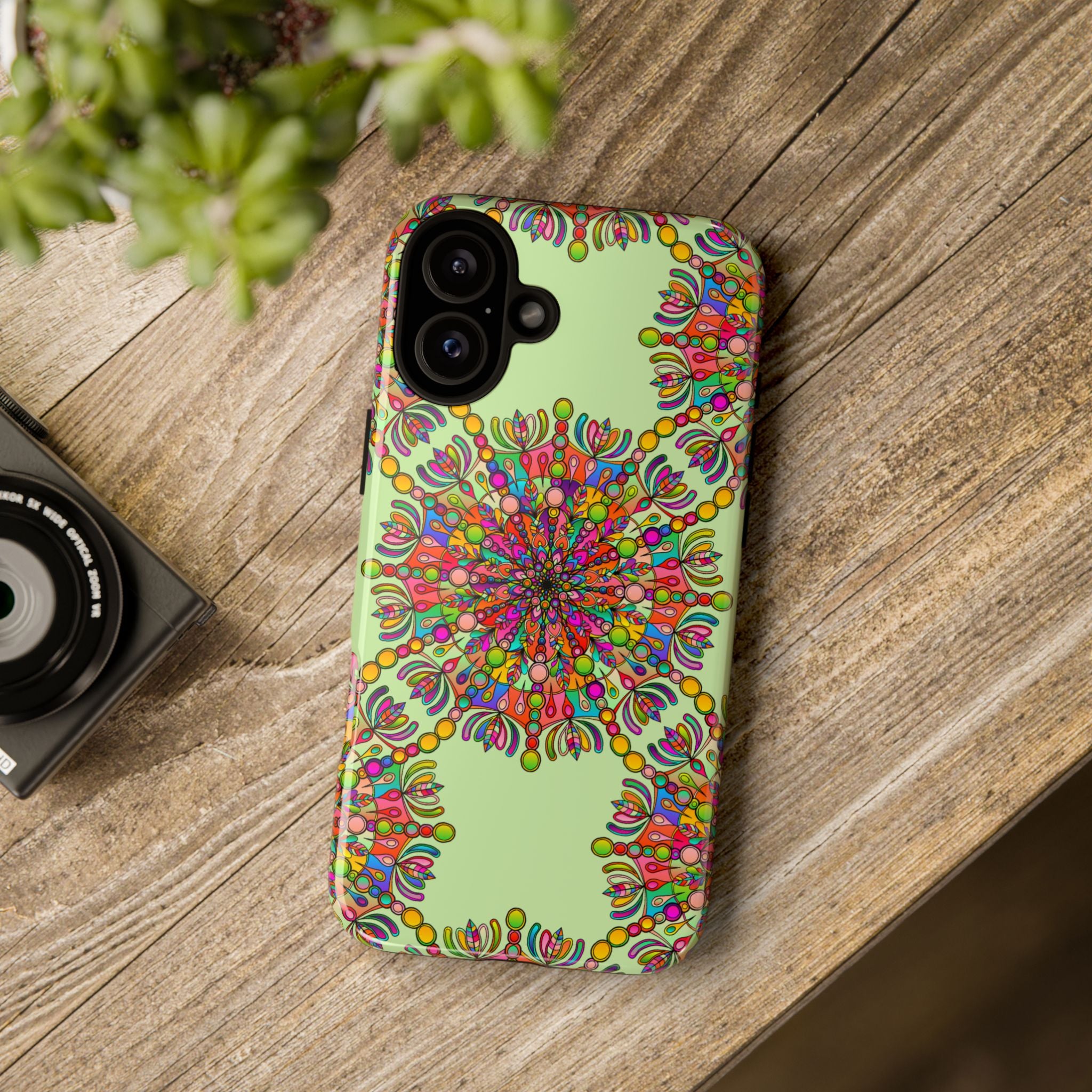 Custodia Vibrant Mandala per iPhone e Google Pixel | Custodie resistenti