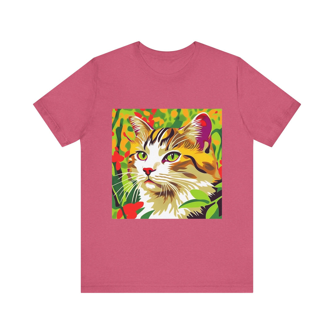 Colorful and vibrant Savana Cat T-Shirt with a playful animal design