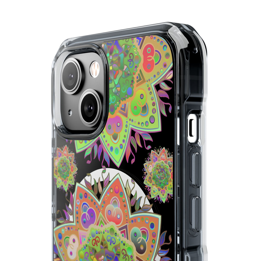 Stunning Mandala MagSafe®-Compatible iPhone 14/15 Impact Case designed for both style and protection