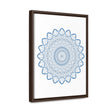 Beautifully crafted Mandala Handmade Art in Steel Blue, perfect for decorating your space with intricate design on Gallery Canvas Wraps