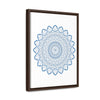 Beautifully crafted Mandala Handmade Art in Steel Blue, perfect for decorating your space with intricate design on Gallery Canvas Wraps