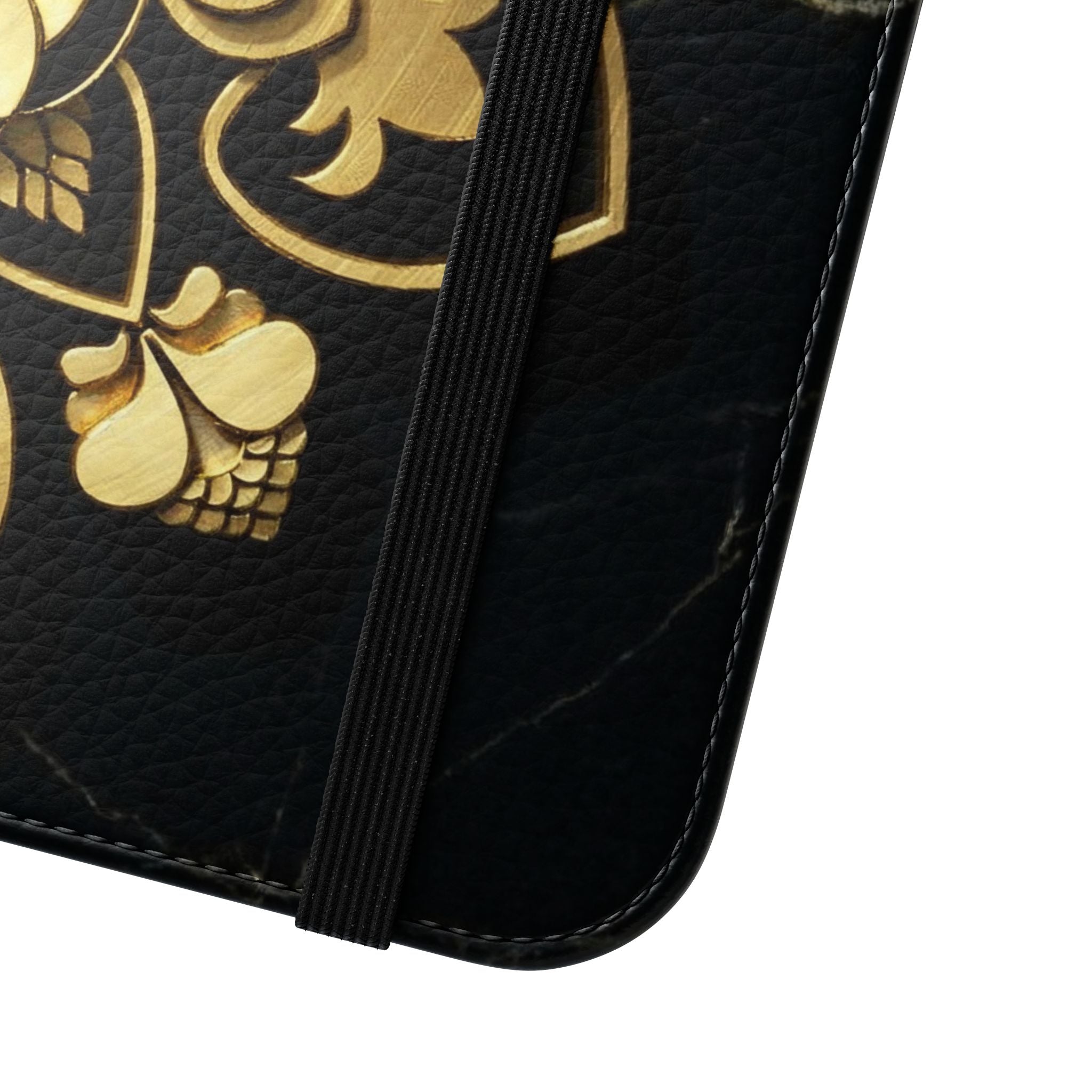 Gold Mandala Flip Phone Case – Luxury Floral Wallet Cover