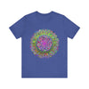 Vibrant Mandala Tee featuring colorful geometric art in a striking and eye-catching design, perfect for adding a pop of color to your wardrobe