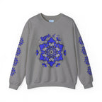  Side view of the 10th Anniversary Mandala Design Unisex Sweatshirt with a comfortable fit and premium quality fabric 