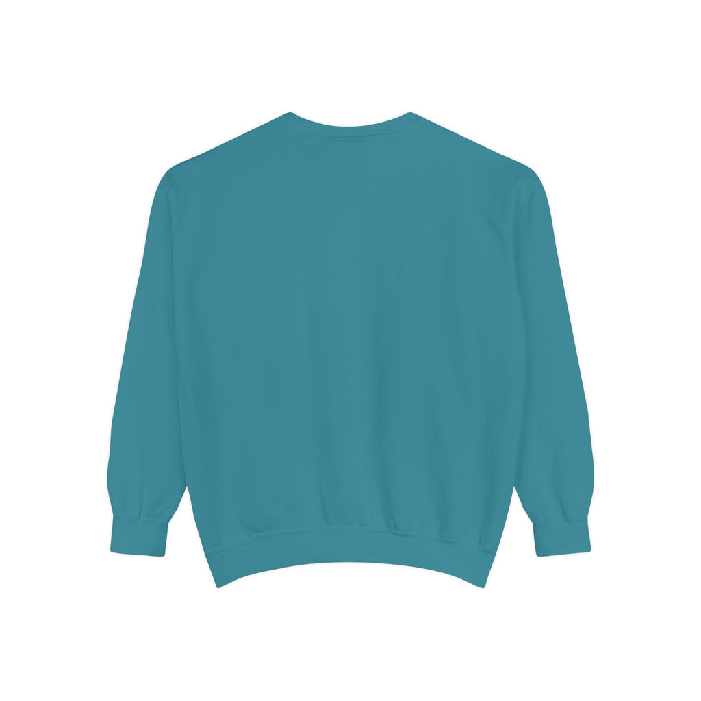 Teal and blue mandala sweatshirt with intricate design perfect for casual wear