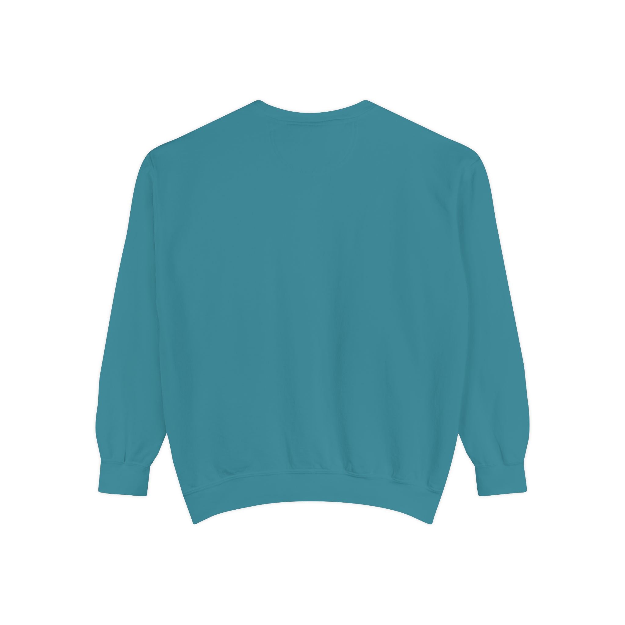 Teal and blue mandala sweatshirt with intricate design perfect for casual wear