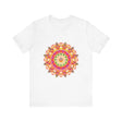 Vibrant Mandala T-Shirt featuring intricate, colorful design perfect for casual wear