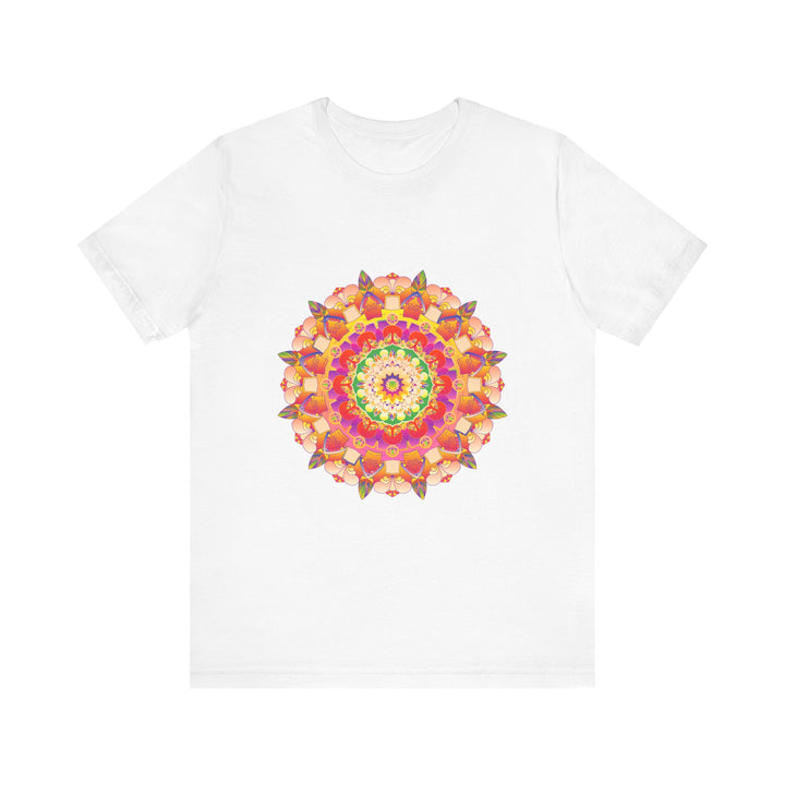 Vibrant Mandala T-Shirt featuring intricate, colorful design perfect for casual wear